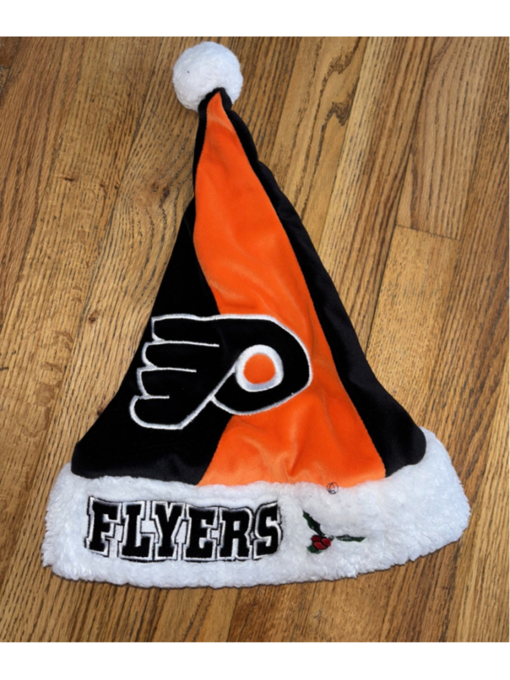 Philadelphia Flyers NHL Orange & Black Santa Hat OSFM